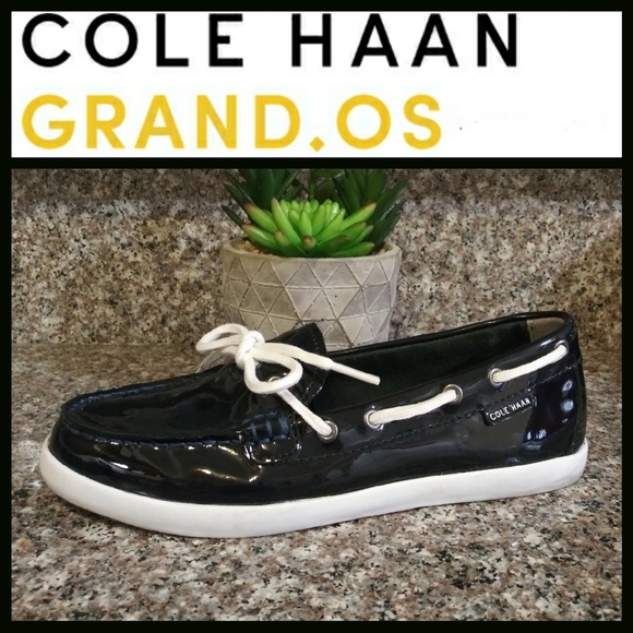 Cole Haan Grand OS Patent Leather Loafer Deck Shoe - Picture 1 of 8